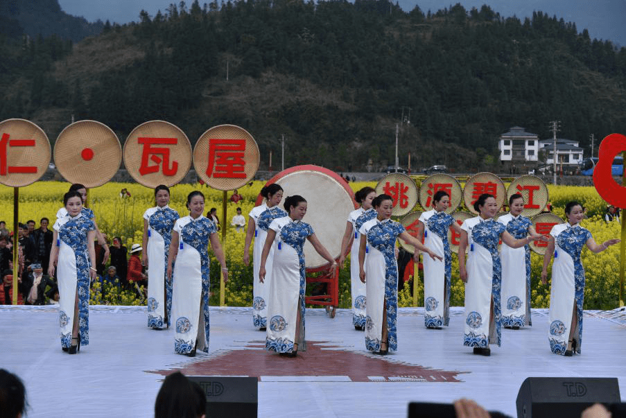 碧江区文化馆助力第五届金色瓦屋 油菜花观光月开幕式